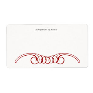 Etiqueta Autografiado por la placa de autor