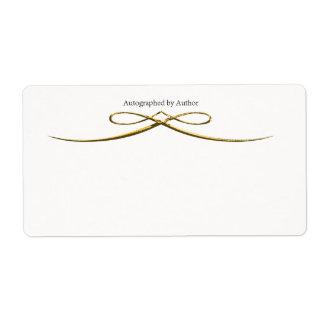 Etiqueta Autografiado por la placa de autor
