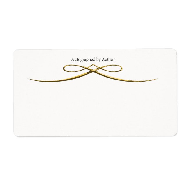 Etiqueta Autografiado por la placa de autor (Frente)