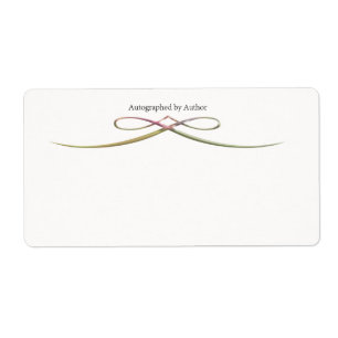 Etiqueta Autografiado por la placa de autor