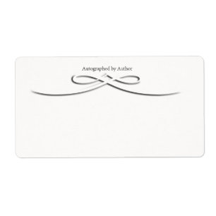 Etiqueta Autografiado por la placa de autor