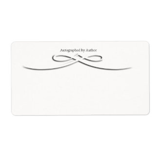 Etiqueta Autografiado por la placa de autor