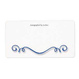 Etiqueta Autografiado por la placa de autor