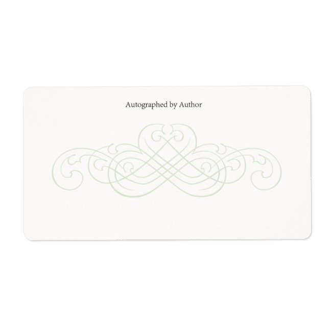 Etiqueta Autografiado por la placa de autor (Frente)