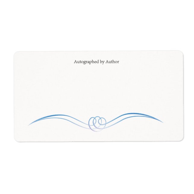 Etiqueta Autografiado por la placa de autor (Frente)