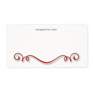 Etiqueta Autografiado por la placa de autor