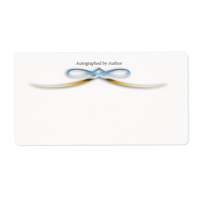 Etiqueta Autografiado por la placa de autor (Frente)