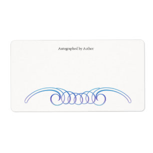 Etiqueta Autografiado por la placa de autor
