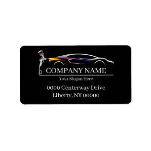 Etiqueta Automoción de la tienda de pintura de cuerpo autom