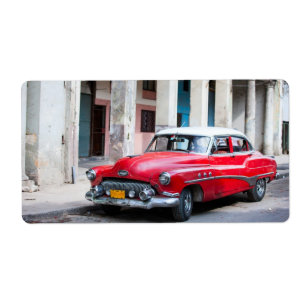 Etiqueta Automóviles retro en la calle La Habana