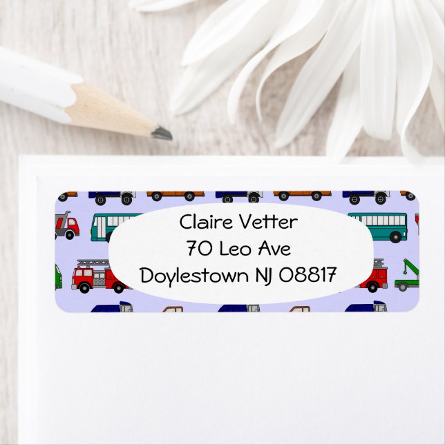 Etiqueta Autos, camiones, autobuses (In situ)