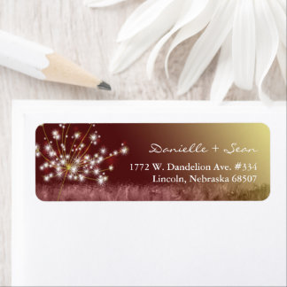 Etiqueta Autumance Elegance Dandelion Boda Dirección