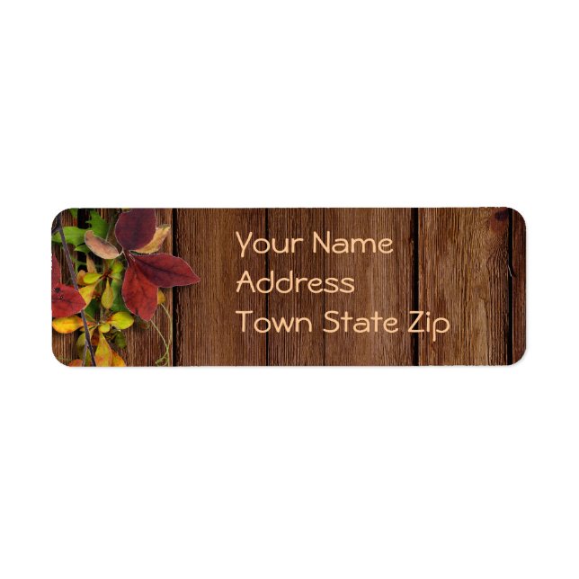 Etiqueta Autumn address labels (Frente)