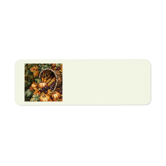 Etiqueta Autumn Cornucopia Address Labels (Frente)