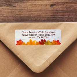 Etiqueta Autumn deja la dirección de devolución del día de