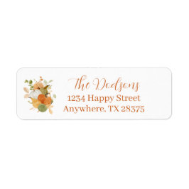 Etiqueta Autumn Pumpkin Return Address