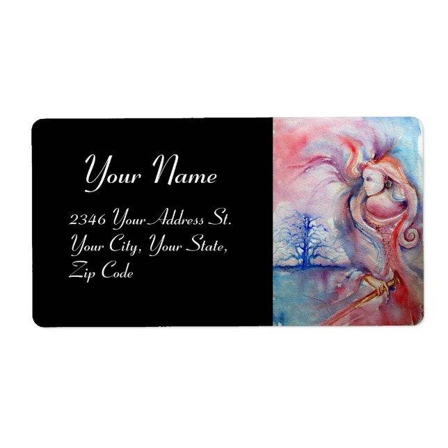 Etiqueta AVALON, magia y misterio, negro (Frente)