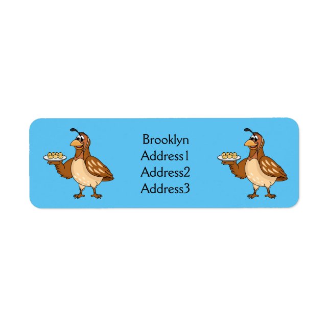 Etiqueta Ave feliz con personalizado de huevos (Frente)