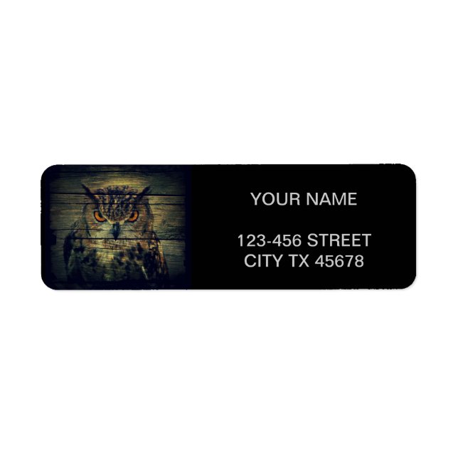 Etiqueta Ave silvestre gótica de Barn Wood (Frente)