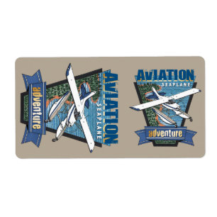 Etiqueta Aventura de Aviación Marítima