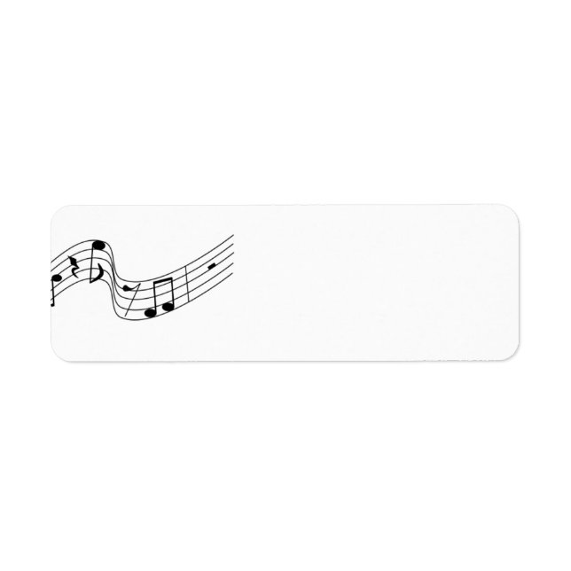 Etiqueta Avery de dirección de devolución musical  (Frente)
