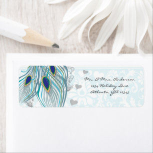 Etiqueta Aves antiguas Dirección de la pluma de pavo real m