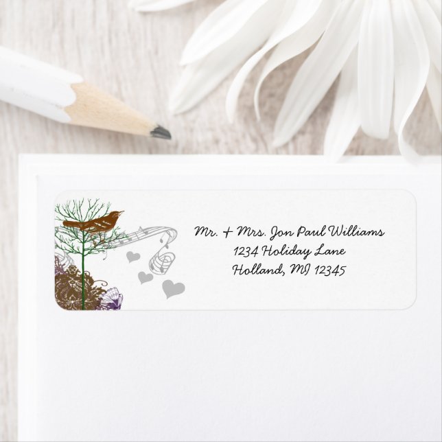 Etiqueta Aves de época Árbol verde musical (In situ)