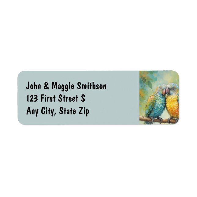 Etiqueta Aves tropicales (Frente)