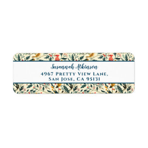 Etiqueta Aves y hojas navidades