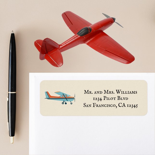 Etiqueta Avión Antiguo Cessna Aviación Dirección de Devoluc (Subido por el creador)