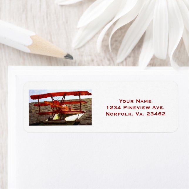 Etiqueta Avión de época por Shirley Taylor (In situ)