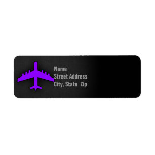 Etiqueta Avión púrpura violeta; Piloto