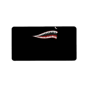 Etiqueta Avión Wwii Ww2 Ww2 de la Nariz de Warhawk P-40 de