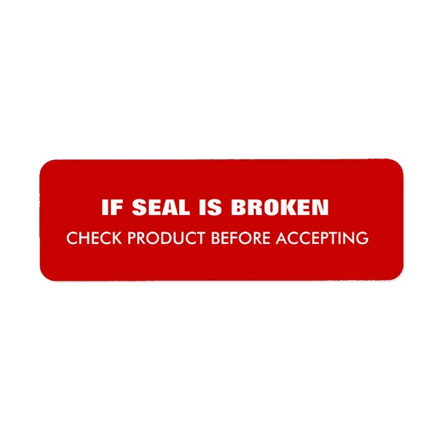 Etiqueta Aviso de envío (Frente)