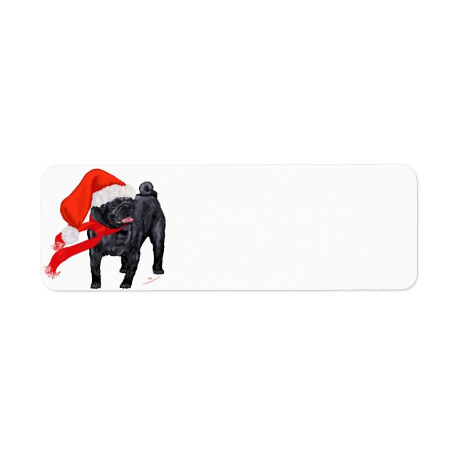 Etiqueta Ayudante de Santa Pug (Frente)