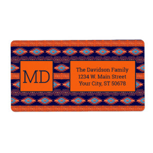 Etiqueta Azteca geométrica de etnia suroccidental