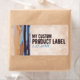 Etiqueta Azul, Beige, berenjena, Marble de pintura con gota