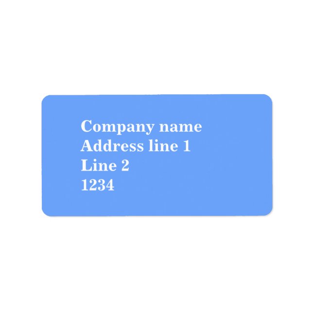 Etiqueta Azul claro (Frente)