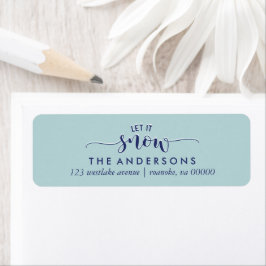 Etiqueta Azul claro "Que nieve"