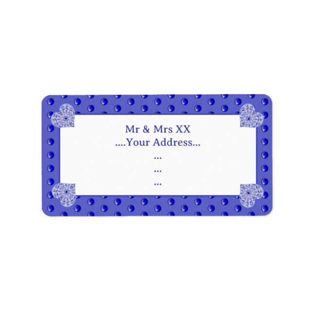 Etiqueta Azul de encaje cerámico de Grecia (Frente)