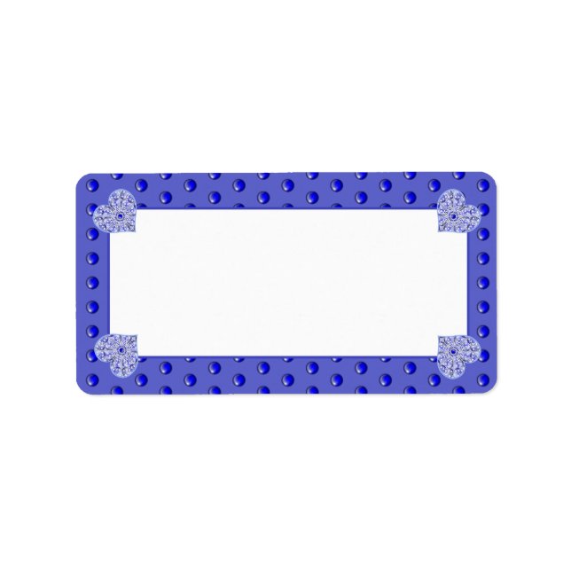 Etiqueta Azul de encaje cerámico de Grecia (Frente)