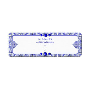 Etiqueta Azul de encaje cerámico de Grecia