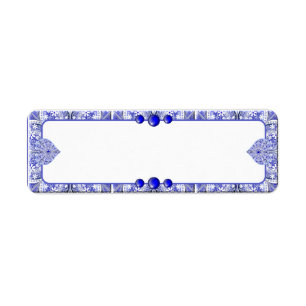 Etiqueta Azul de encaje cerámico de Grecia