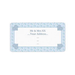 Etiqueta Azul de luz de encaje cerámico