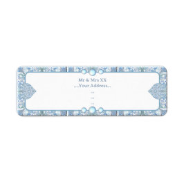 Etiqueta Azul de luz de encaje cerámico