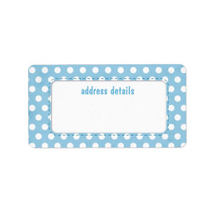 Etiqueta azul de Polkadot