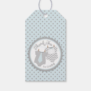 Etiqueta azul del regalo de Baby Shower del