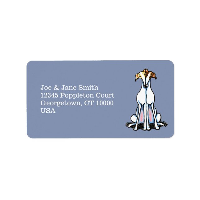 Etiqueta Azul gris de reunión (Frente)