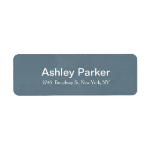 Etiqueta Azul Gris Moderno Elegante Elegante De Moda
