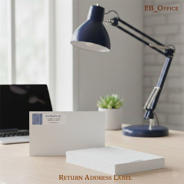 Etiqueta Azul Marino y Rayas Blancas Boutique Profesional